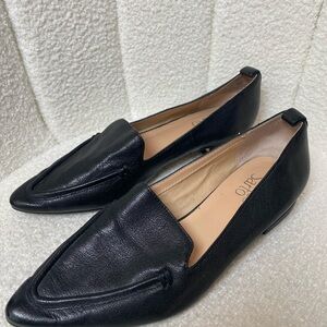 Franco Sarto Black Leather Loafers